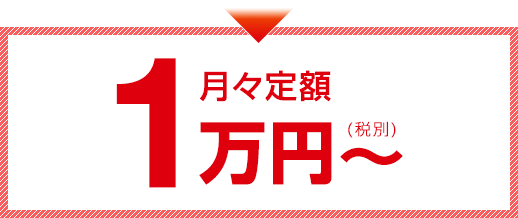 月々定額1万円（税別）～